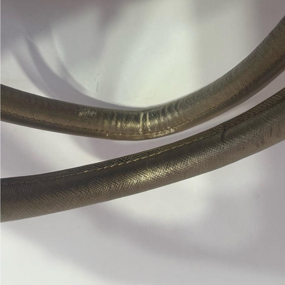 Tory Burch Robinson Patent Leather Large SatchelTote Bag In Gold - Picture 12 of 16